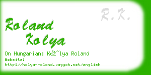 roland kolya business card